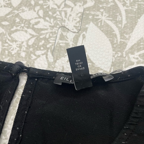 Eileen Fisher Black Dotted Blouse - Picture 5 of 6